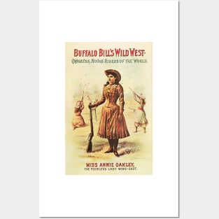 Buffalo Bill's Wild West Show Annie Oakley Vintage Theater Advertising Wall Art Posters and Art